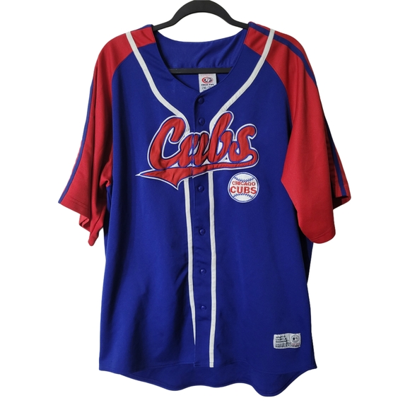 True Fan Other - Vintage True Fan Cubs Blue and Red Men's Jersey Size 2XL